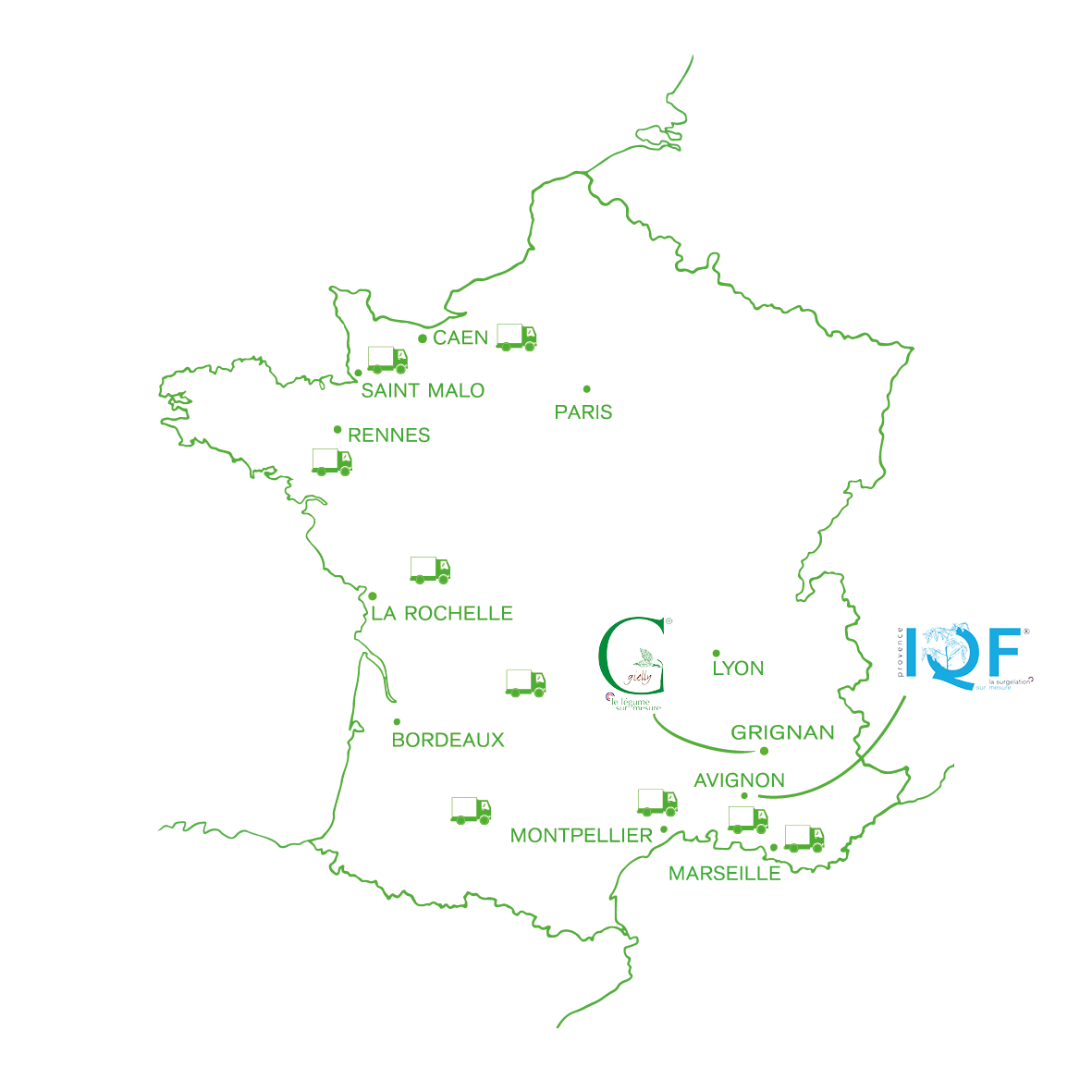 carte entrepôts gielly